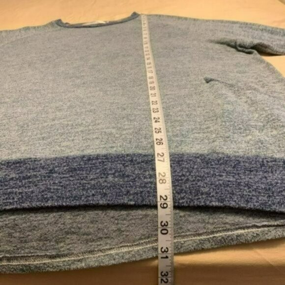 Gadewake Knit Top with Pockets, Very Soft, High - Low Hem, Heathered Blue, XXL - Picture 10 of 10